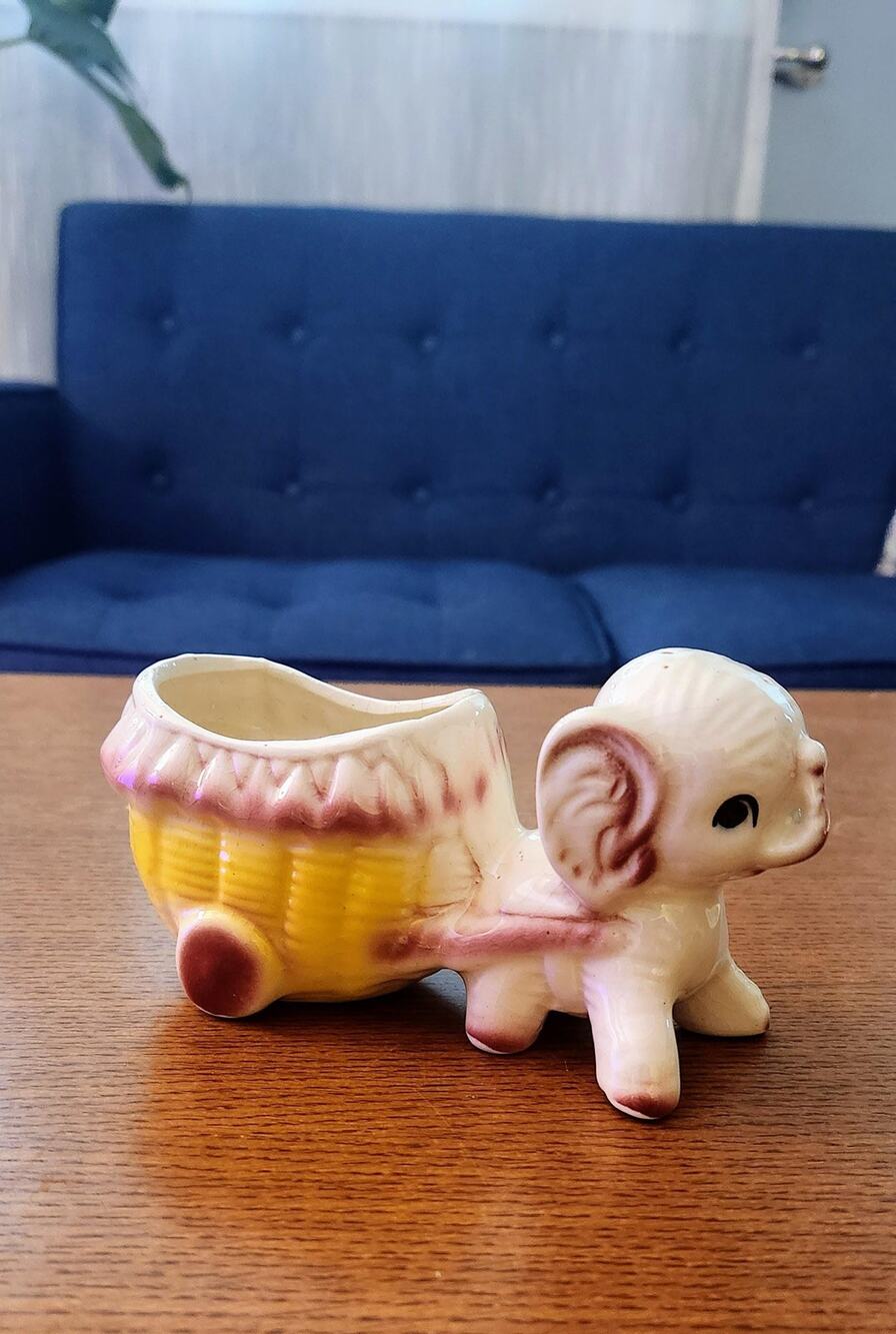 Baby Elephant Planter | Adorable | Nursery | Vintage